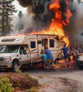 Read more about the article RVers Courageously Rescue Truck from Trailer Fire Danger